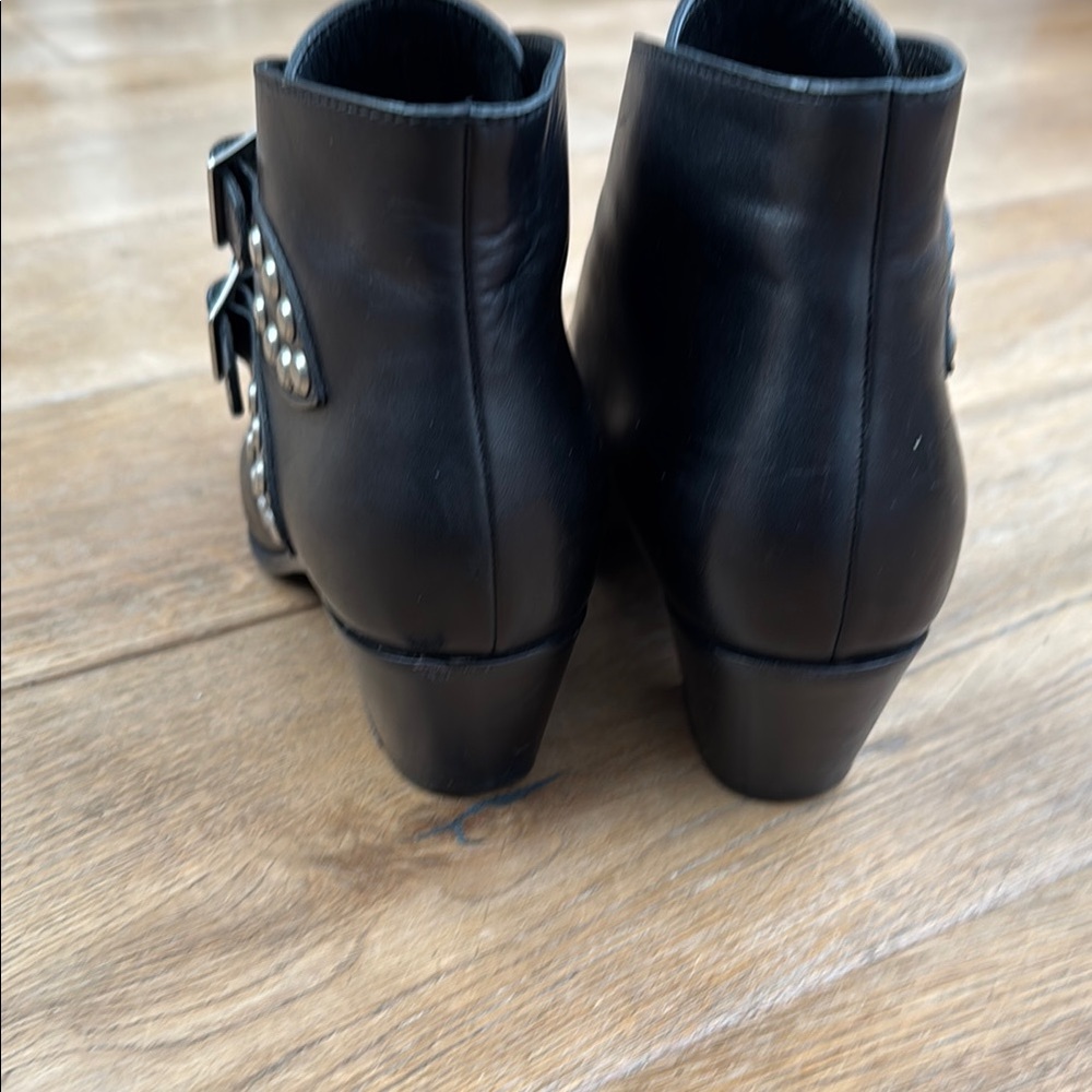 Saint Laurent Black Studded Ankle Boots View 5